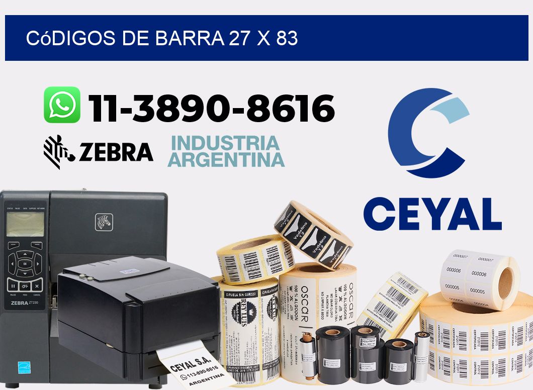 códigos de barra 27 x 83
