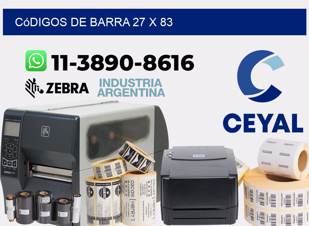 códigos de barra 27 x 83