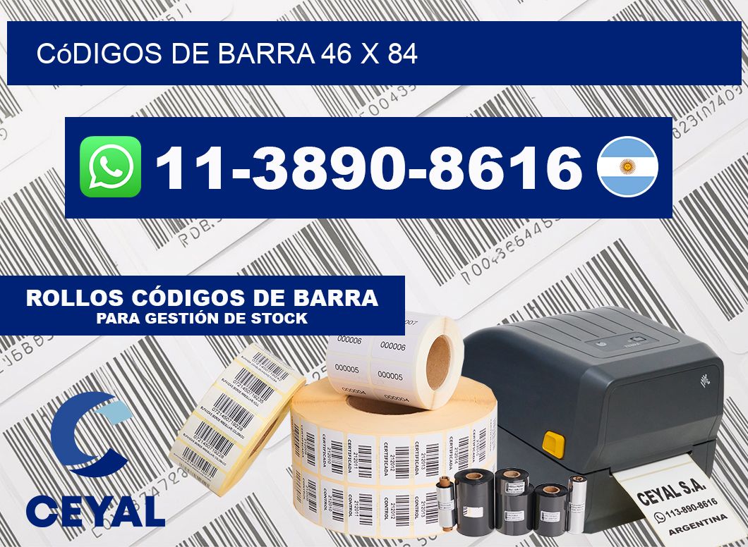 códigos de barra 46 x 84