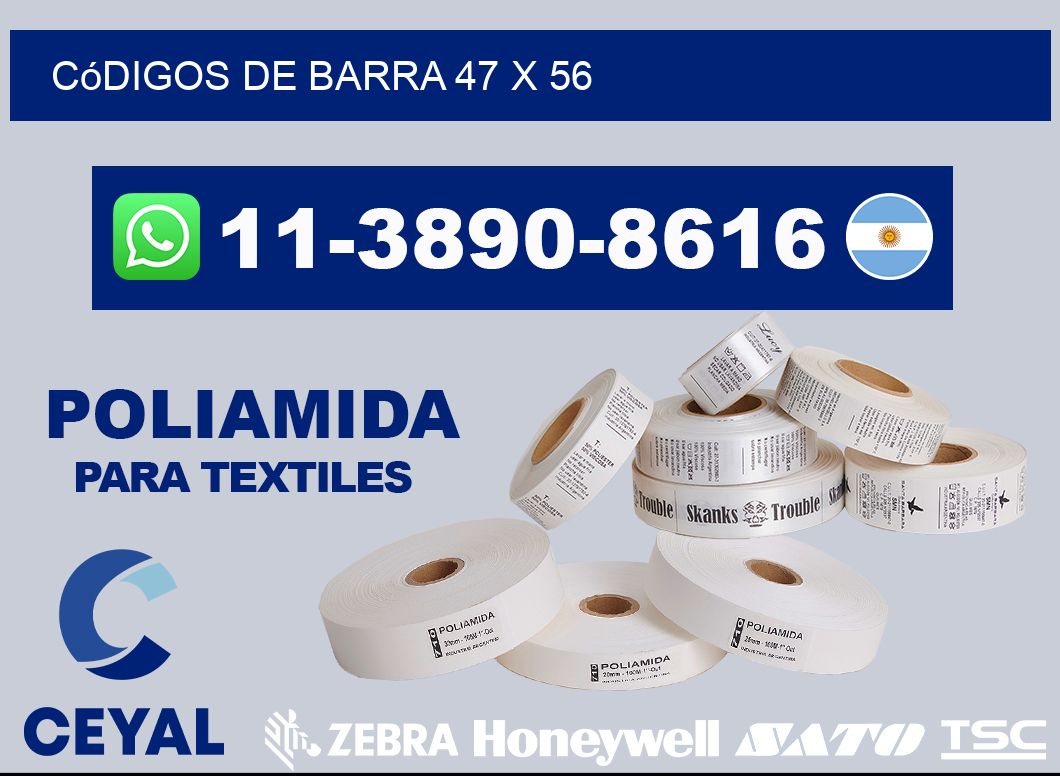 códigos de barra 47 x 56