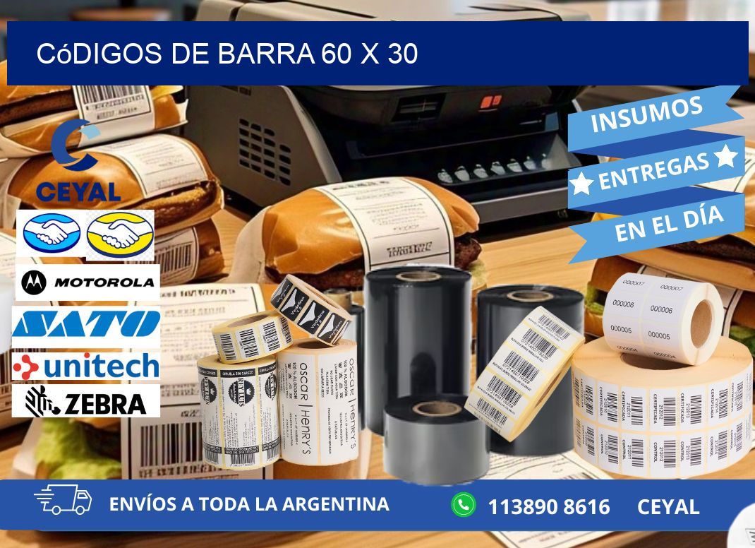 códigos de barra 60 x 30