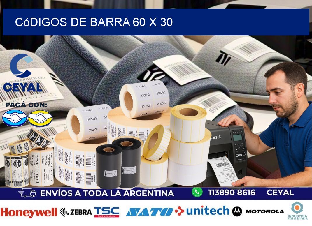códigos de barra 60 x 30