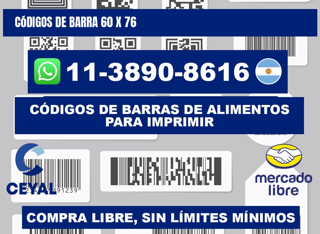 códigos de barra 60 x 76