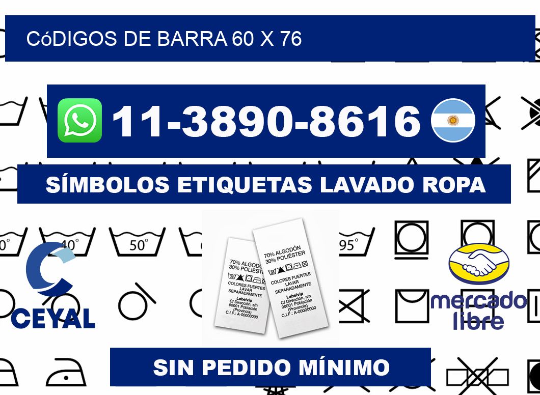 códigos de barra 60 x 76