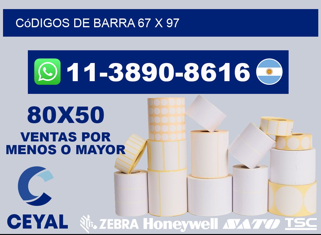 códigos de barra 67 x 97