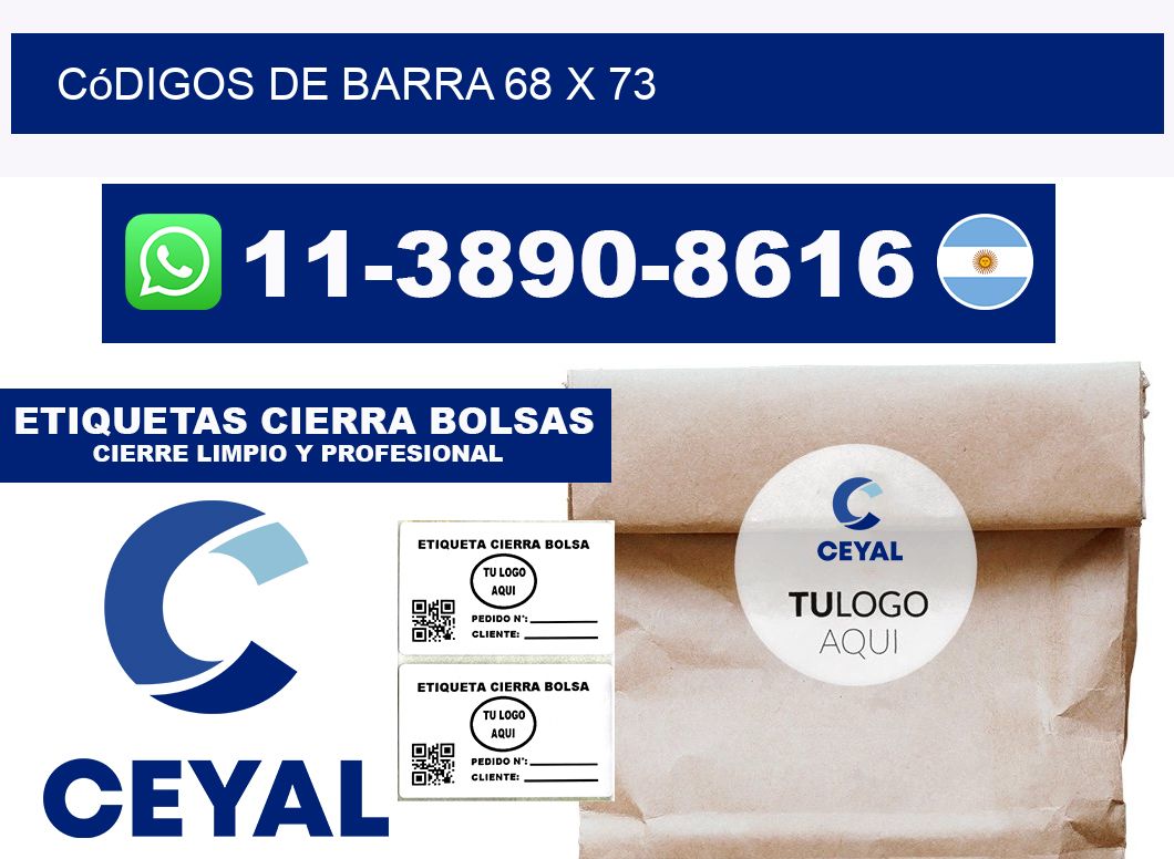 códigos de barra 68 x 73