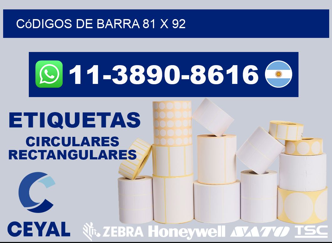 códigos de barra 81 x 92