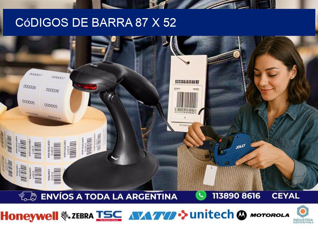 códigos de barra 87 x 52