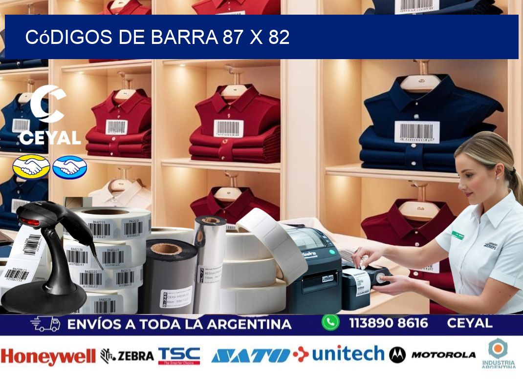 códigos de barra 87 x 82