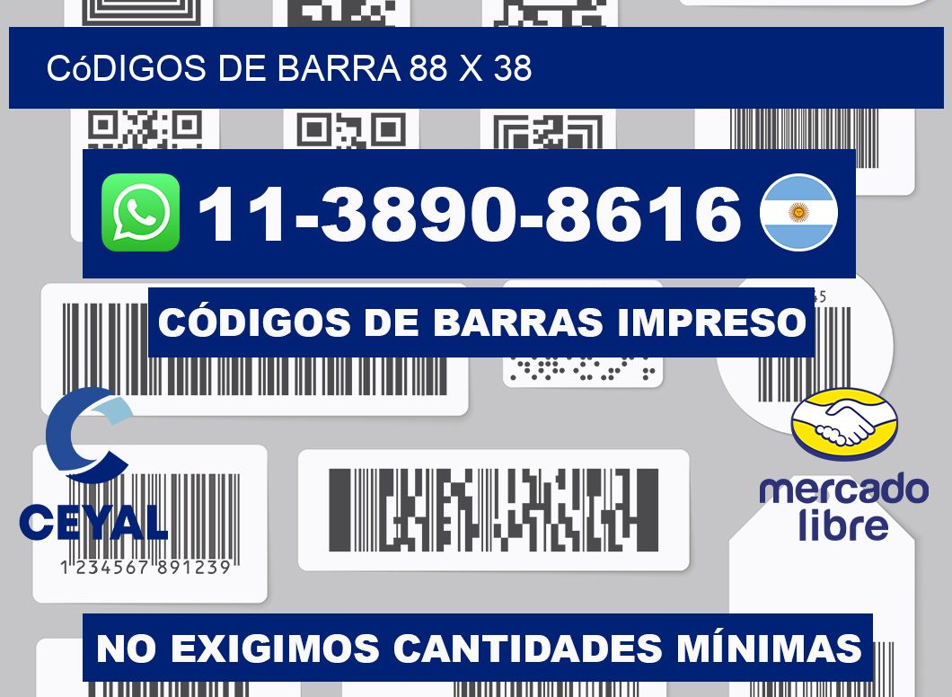 códigos de barra 88 x 38
