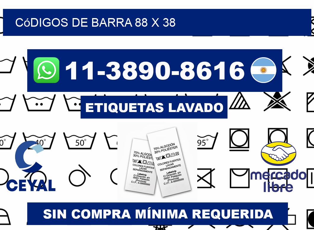 códigos de barra 88 x 38