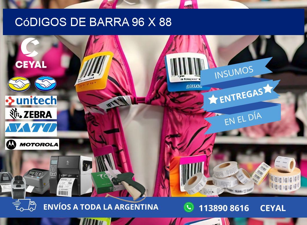 códigos de barra 96 x 88