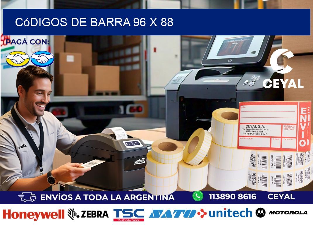 códigos de barra 96 x 88