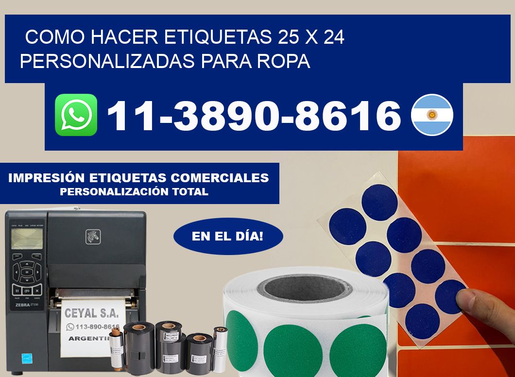 como hacer etiquetas 25 x 24 personalizadas para ropa
