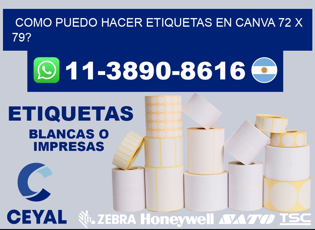 como puedo hacer etiquetas en canva 72 x 79?