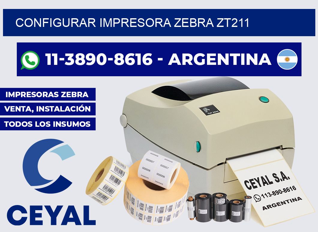 configurar impresora Zebra ZT211