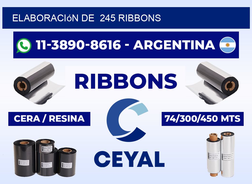 elaboración de 245 ribbons