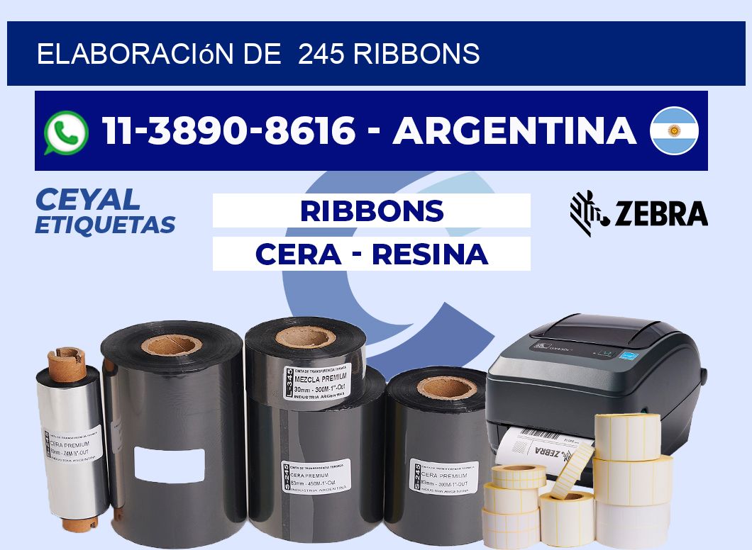 elaboración de  245 ribbons