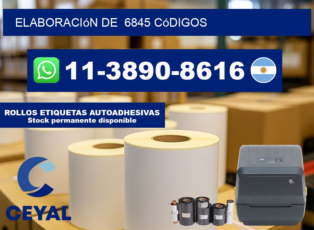 elaboración de  6845 códigos