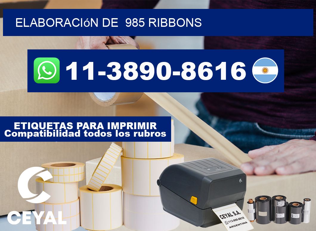 elaboración de 985 ribbons