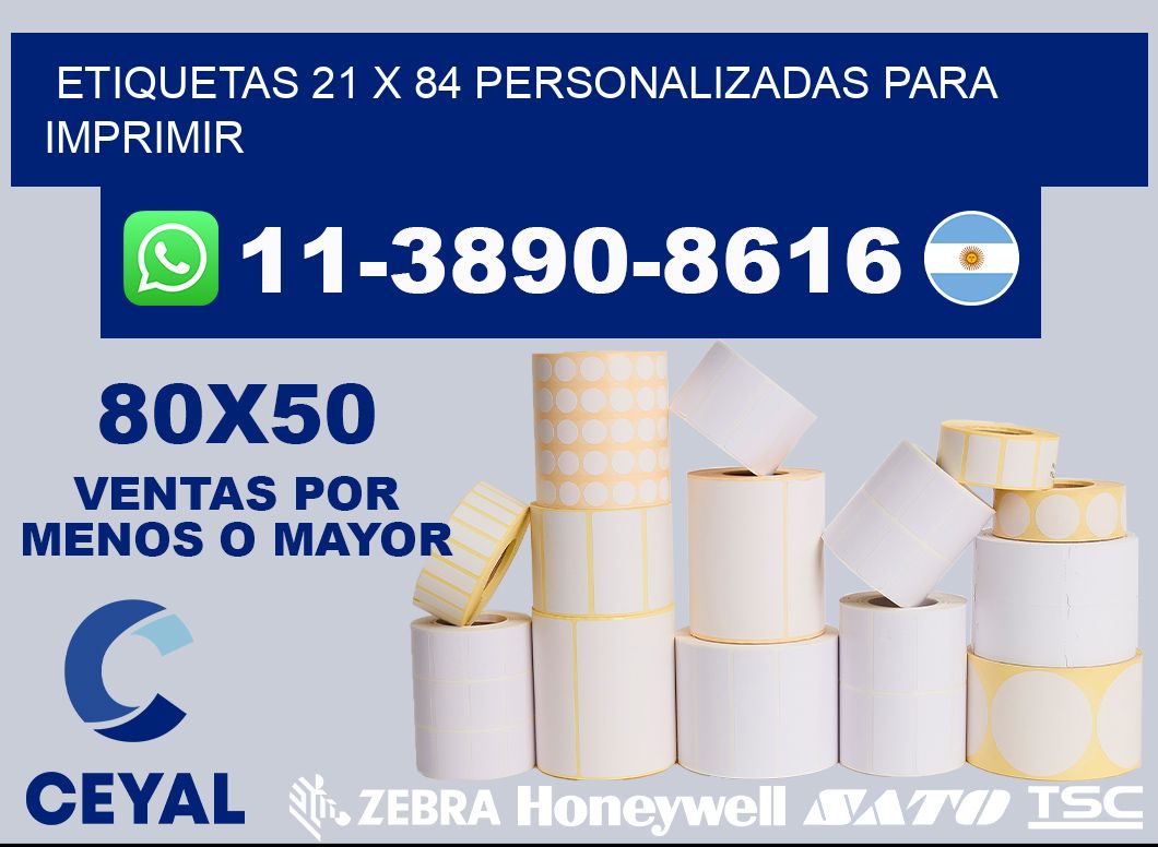 etiquetas 21 x 84 personalizadas para imprimir