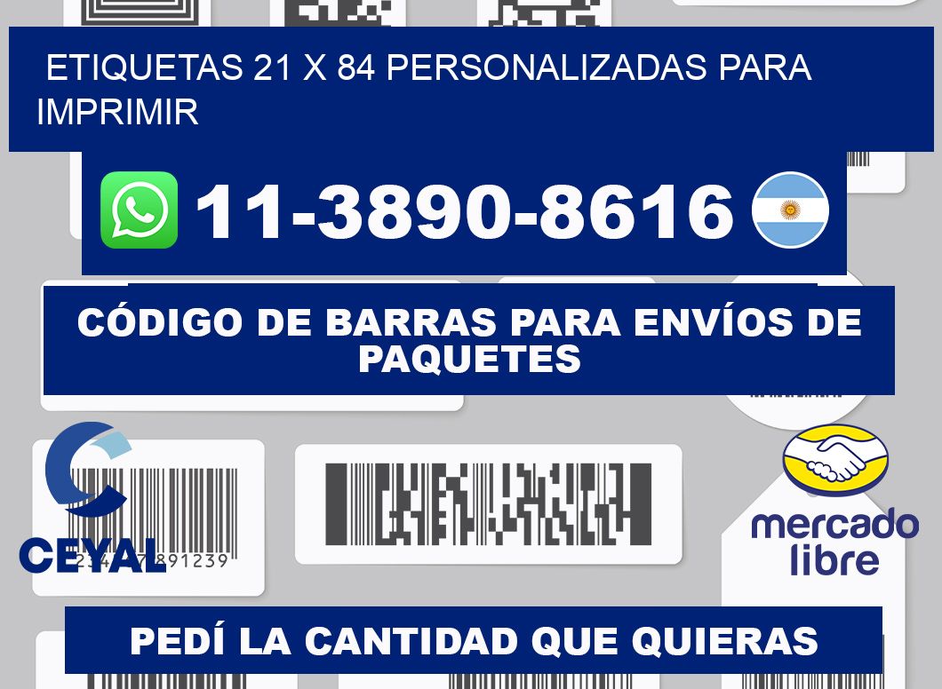 etiquetas 21 x 84 personalizadas para imprimir