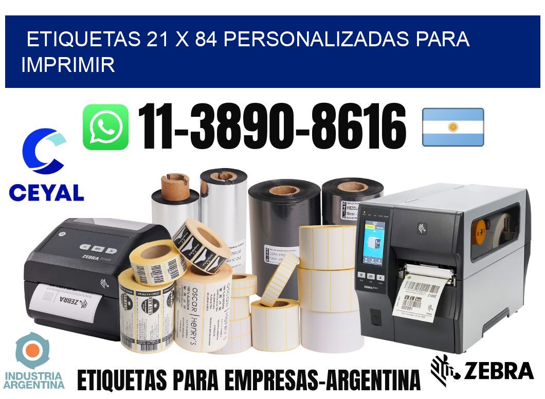 etiquetas 21 x 84 personalizadas para imprimir