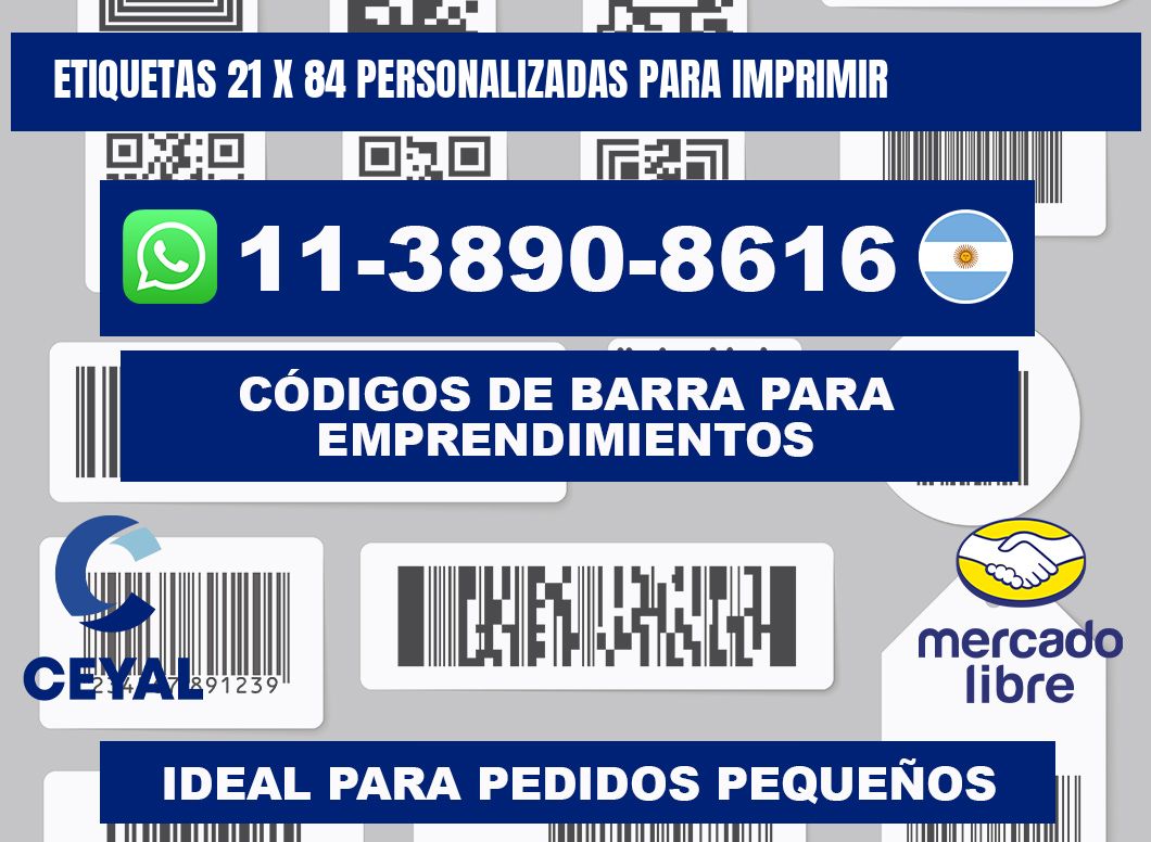 etiquetas 21 x 84 personalizadas para imprimir