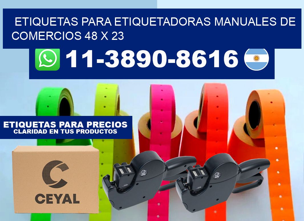etiquetas para etiquetadoras manuales de comercios 48 x 23
