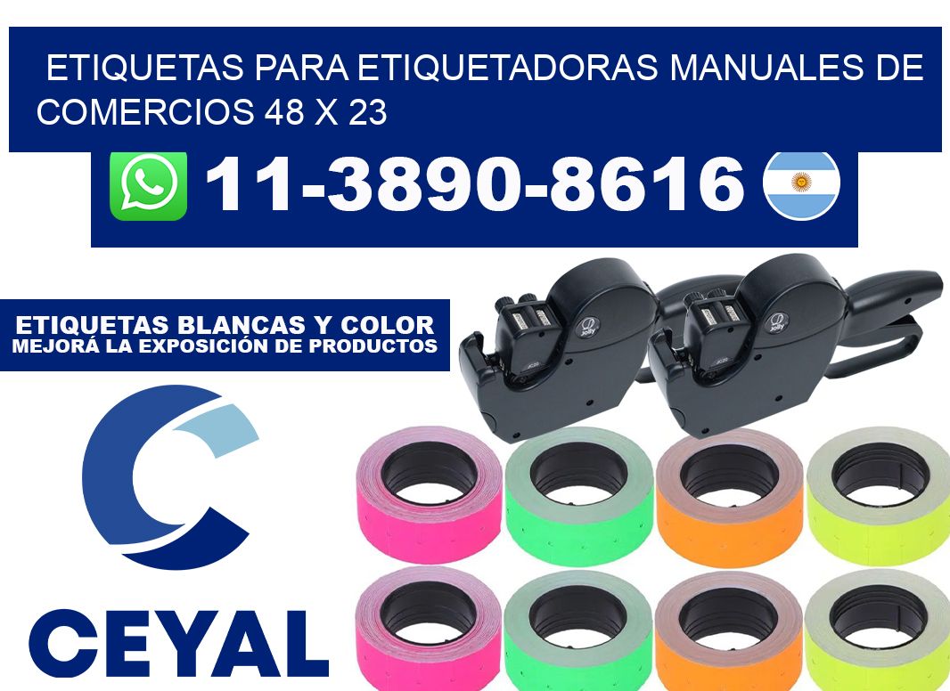 etiquetas para etiquetadoras manuales de comercios 48 x 23
