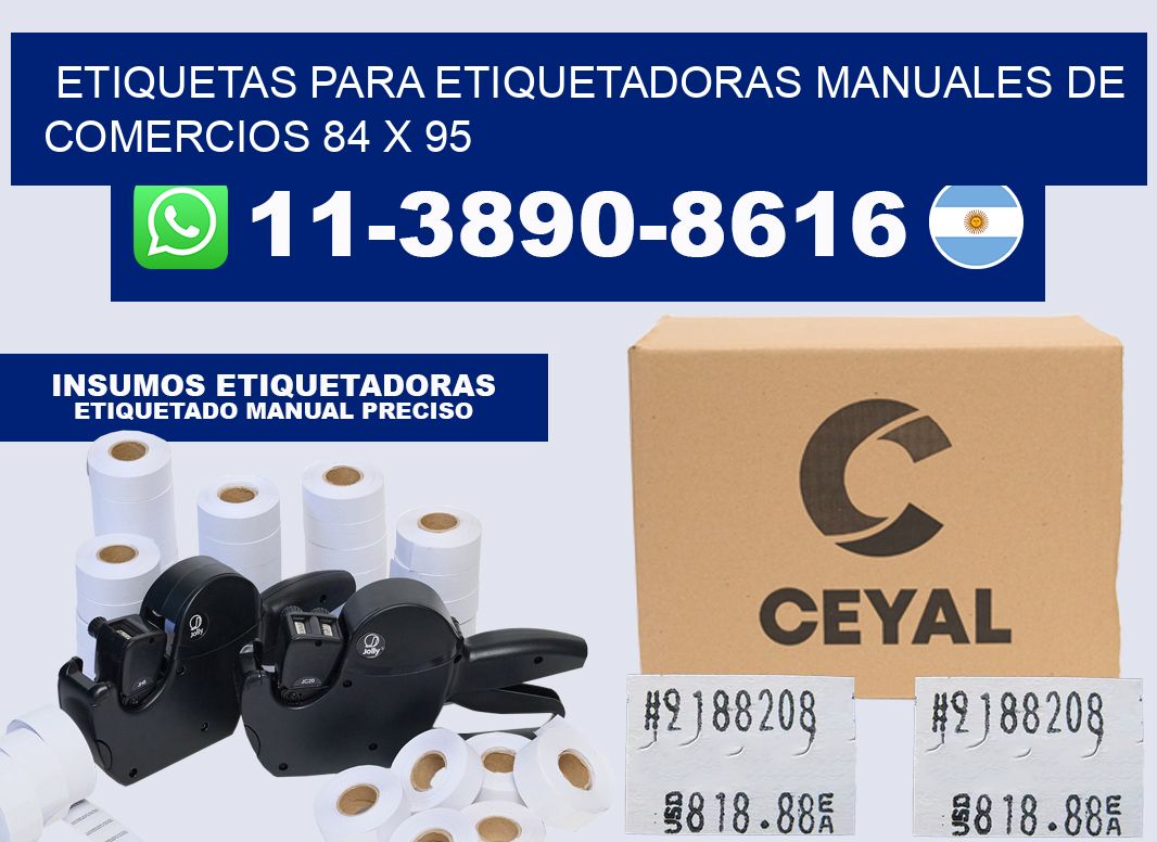 etiquetas para etiquetadoras manuales de comercios 84 x 95
