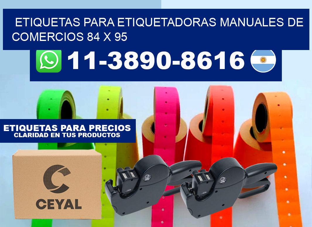etiquetas para etiquetadoras manuales de comercios 84 x 95