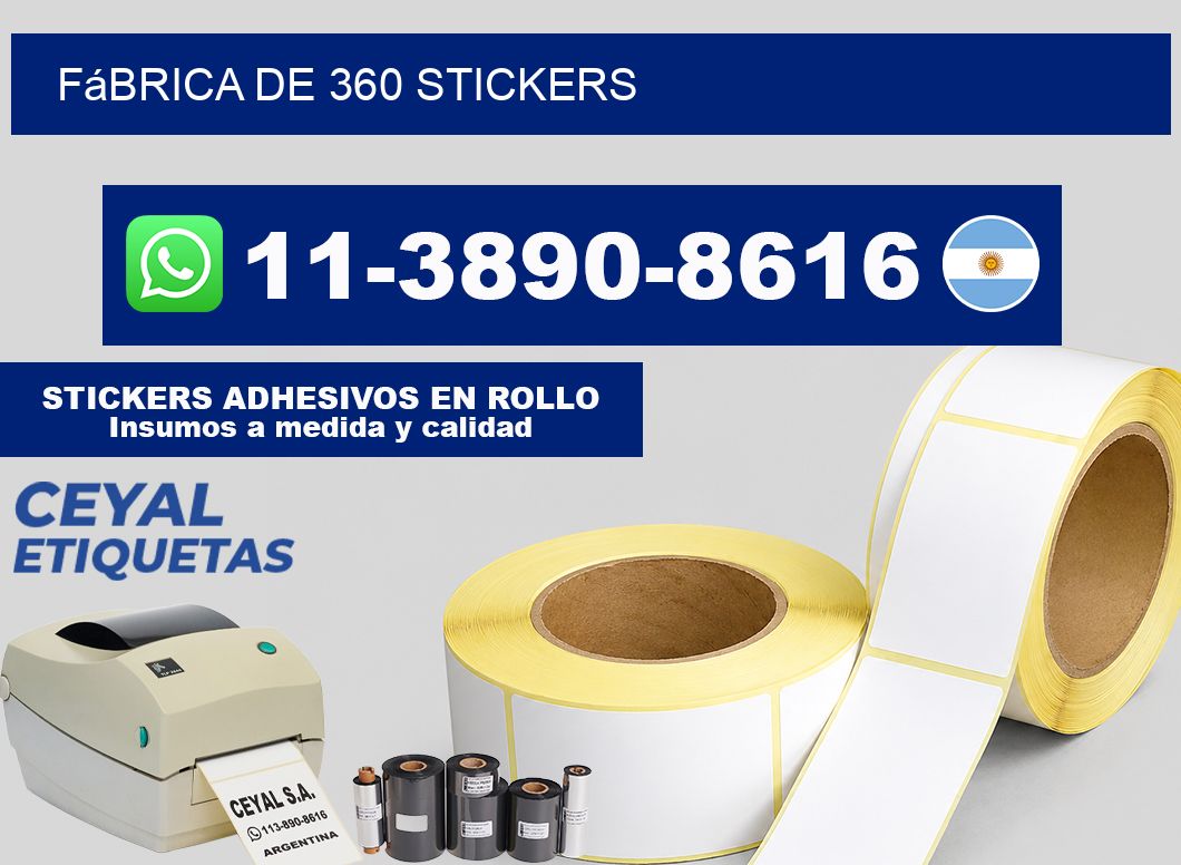 fábrica de 360 stickers