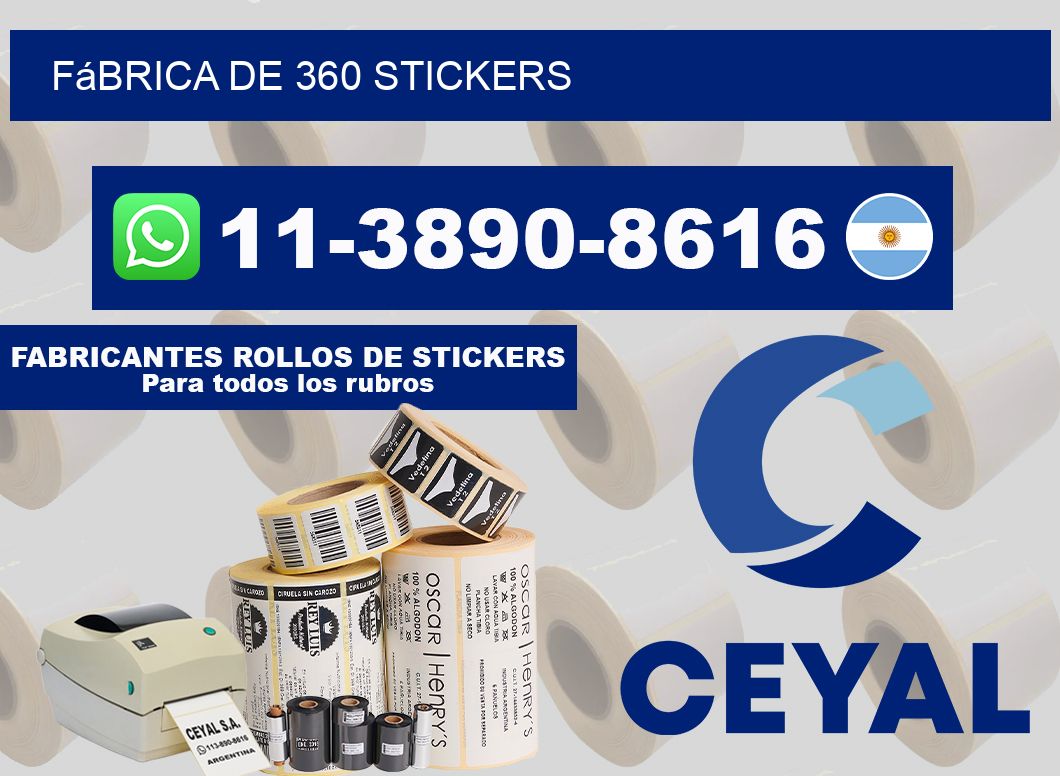 fábrica de 360 stickers