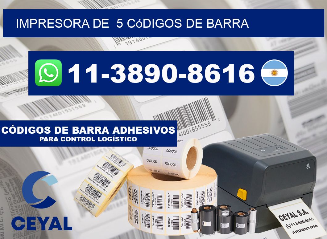 impresora de  5 códigos de barra