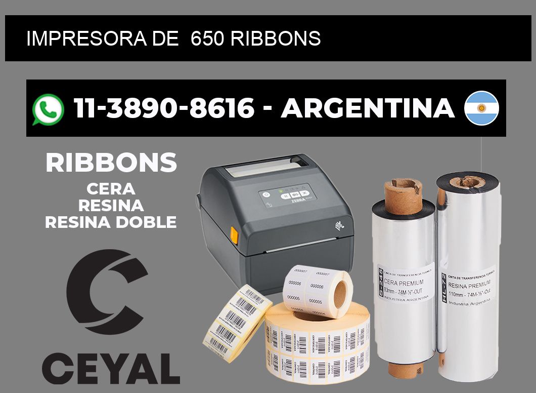 impresora de 650 ribbons