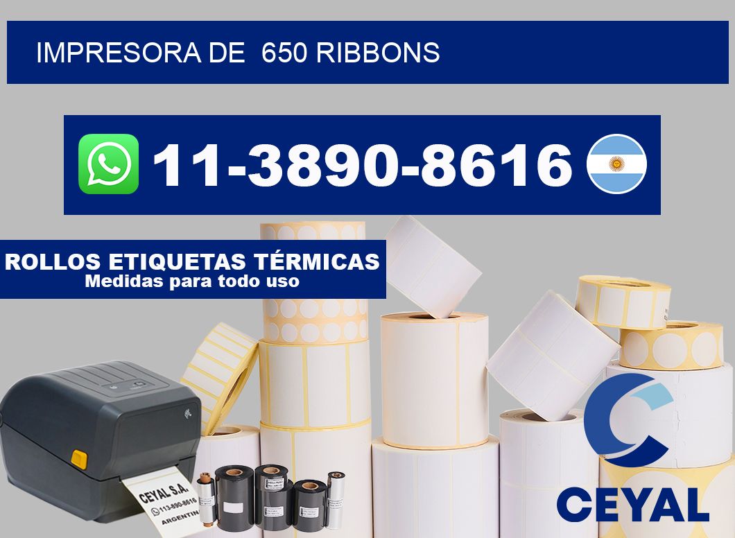 impresora de  650 ribbons