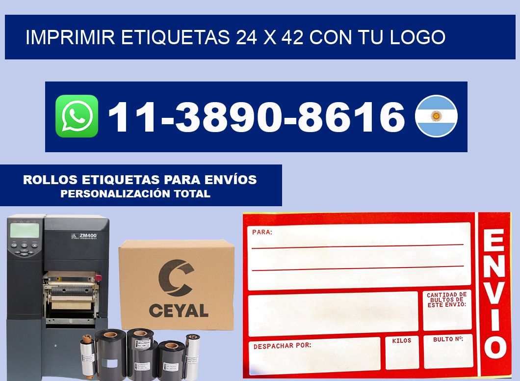 imprimir etiquetas 24 x 42 con tu logo