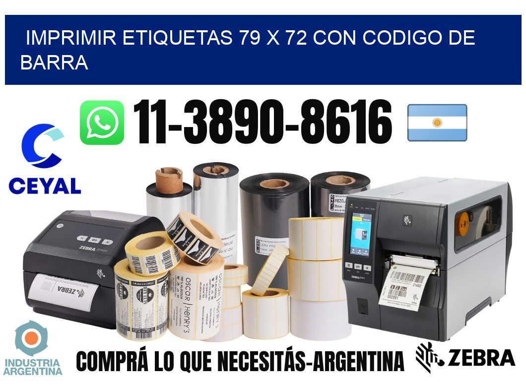 imprimir etiquetas 79 x 72 con codigo de barra