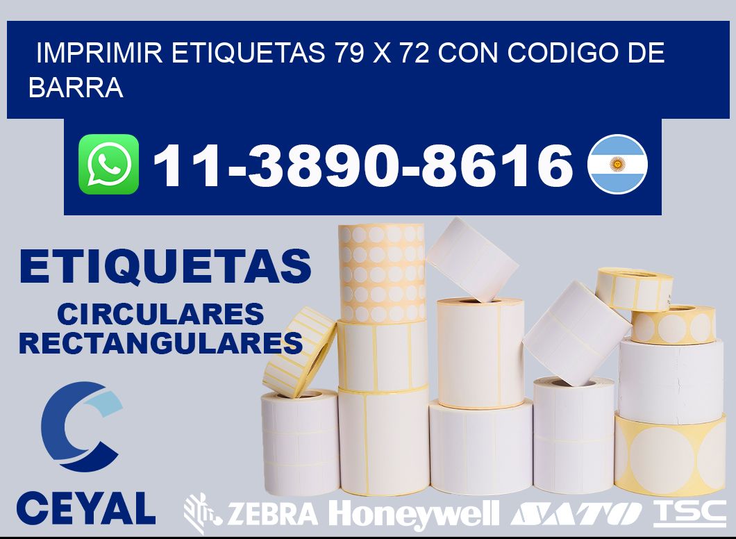 imprimir etiquetas 79 x 72 con codigo de barra