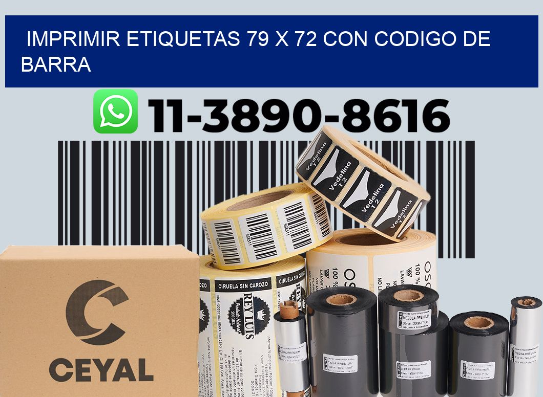 imprimir etiquetas 79 x 72 con codigo de barra