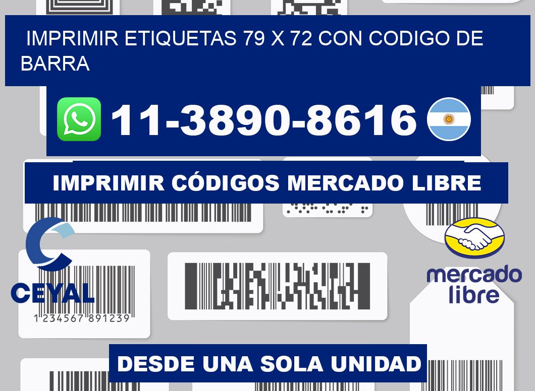 imprimir etiquetas 79 x 72 con codigo de barra