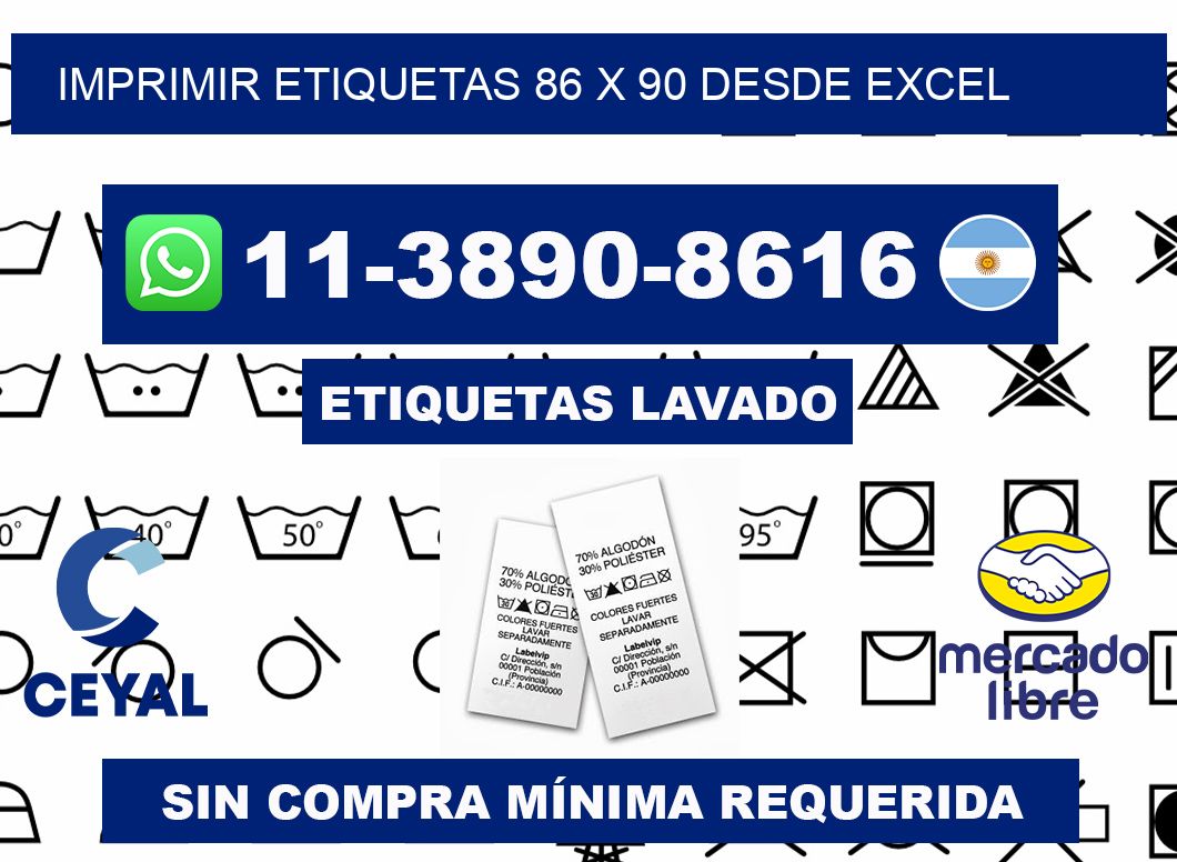 imprimir etiquetas 86 x 90 desde excel