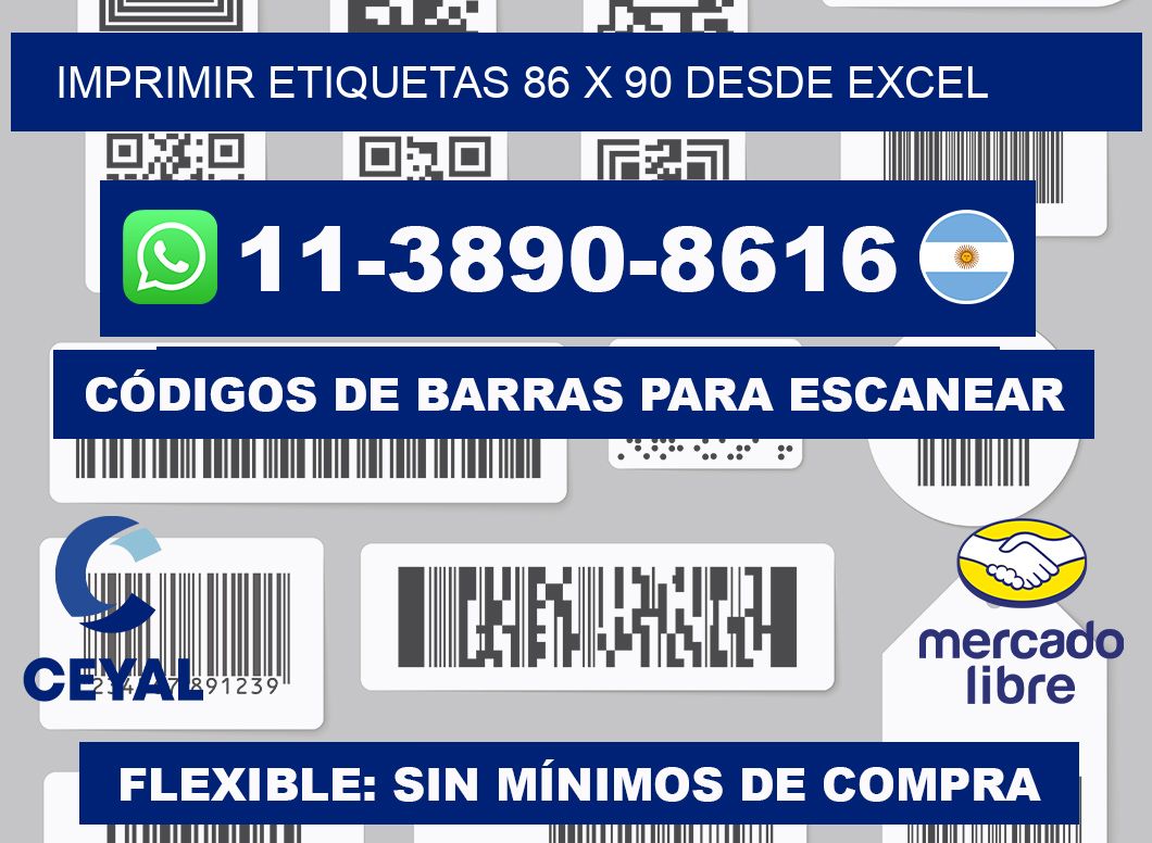 imprimir etiquetas 86 x 90 desde excel