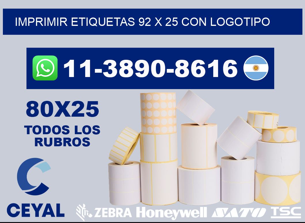 imprimir etiquetas 92 x 25 con logotipo