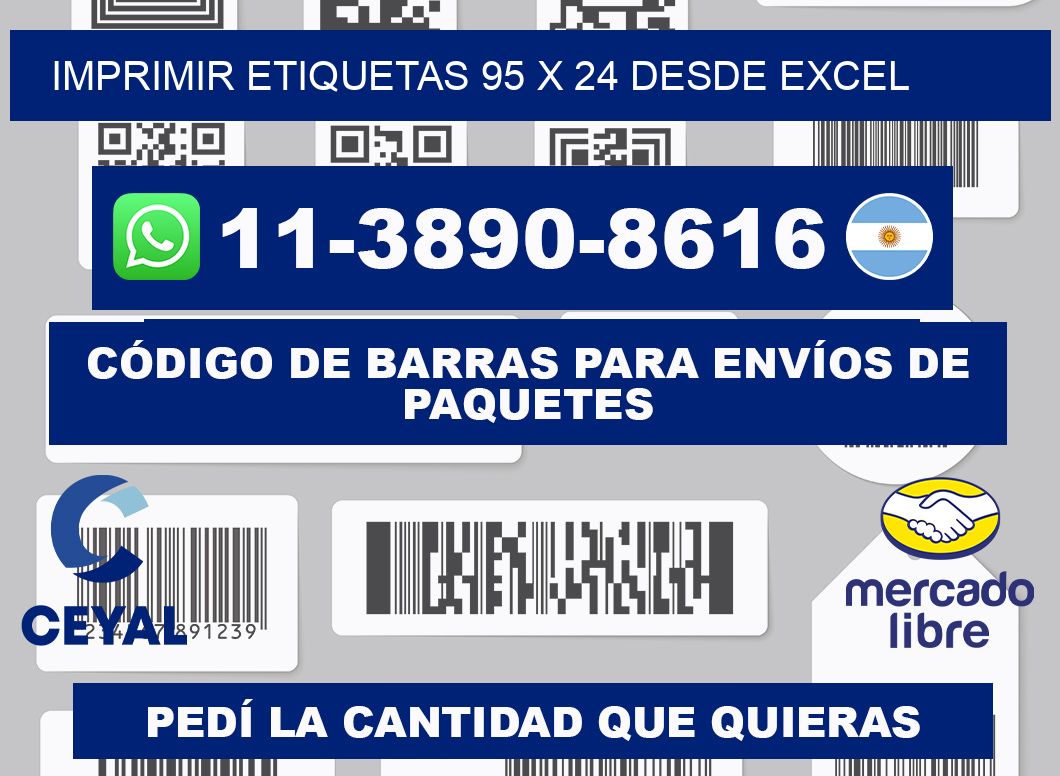 imprimir etiquetas 95 x 24 desde excel