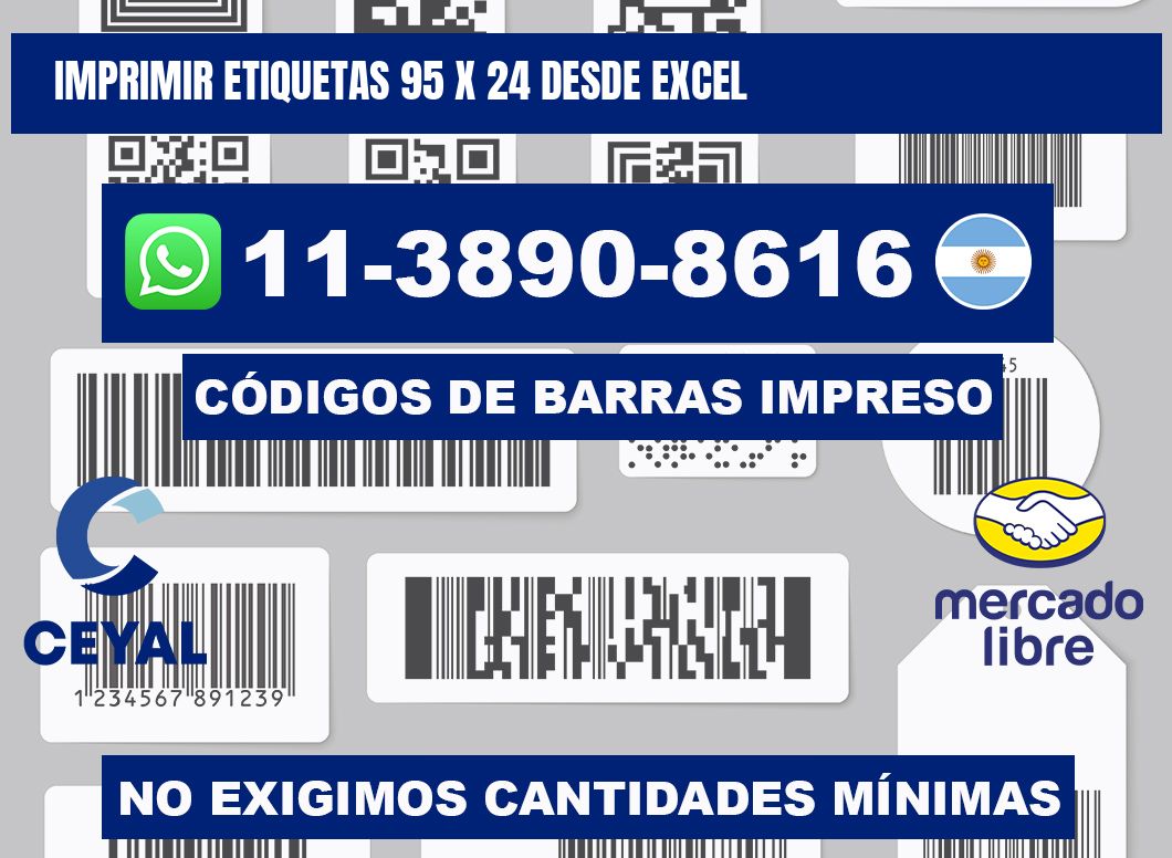 imprimir etiquetas 95 x 24 desde excel