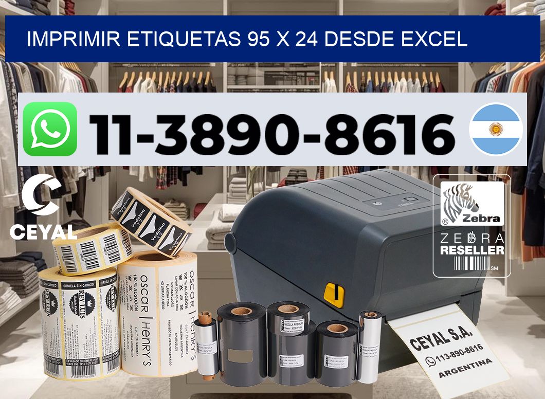 imprimir etiquetas 95 x 24 desde excel