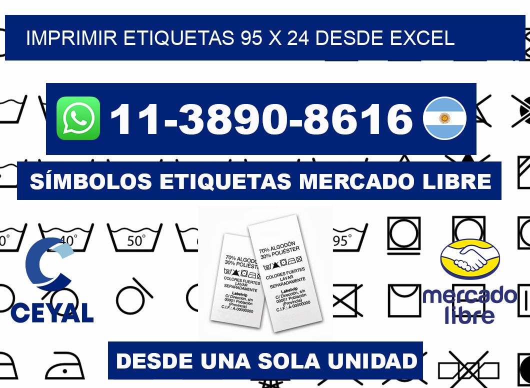 imprimir etiquetas 95 x 24 desde excel