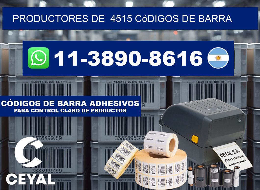 productores de  4515 códigos de barra